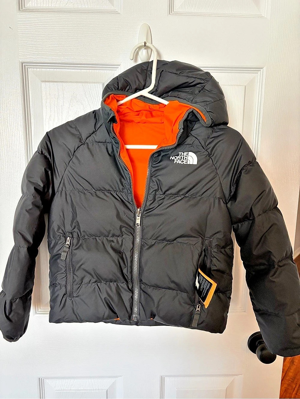 The North Face Kids' Reversible North Down Hooded Jacket Puffer Boys Size 7-8